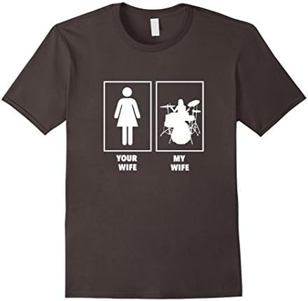 Men's Your Wife, My Wife Drummer T Shirt Rock N Roll Band Small Asphalt