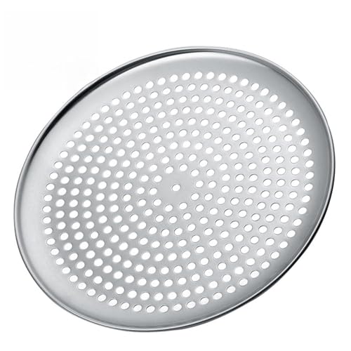 Xoeryoy Pizza Pan with Holes, Round Pizza Pan 16 Inch Nonstick Steel Tray with Perforated Holes for Baking Pie Crisper Server