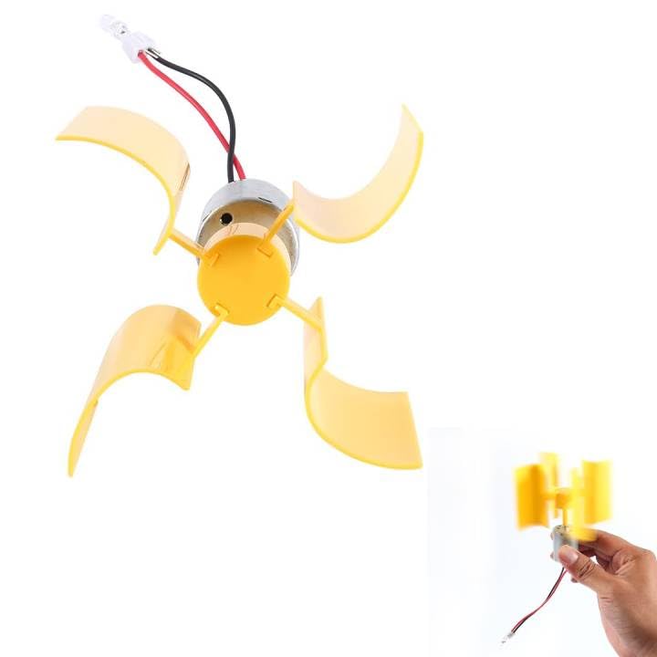 Wind Power Generator, Wind Electricity Generator Mini Vertical Wind Turbines Blades Generator Micro Motor Wind Energy Wind Turbine Generator Kit for DIY Teaching Model