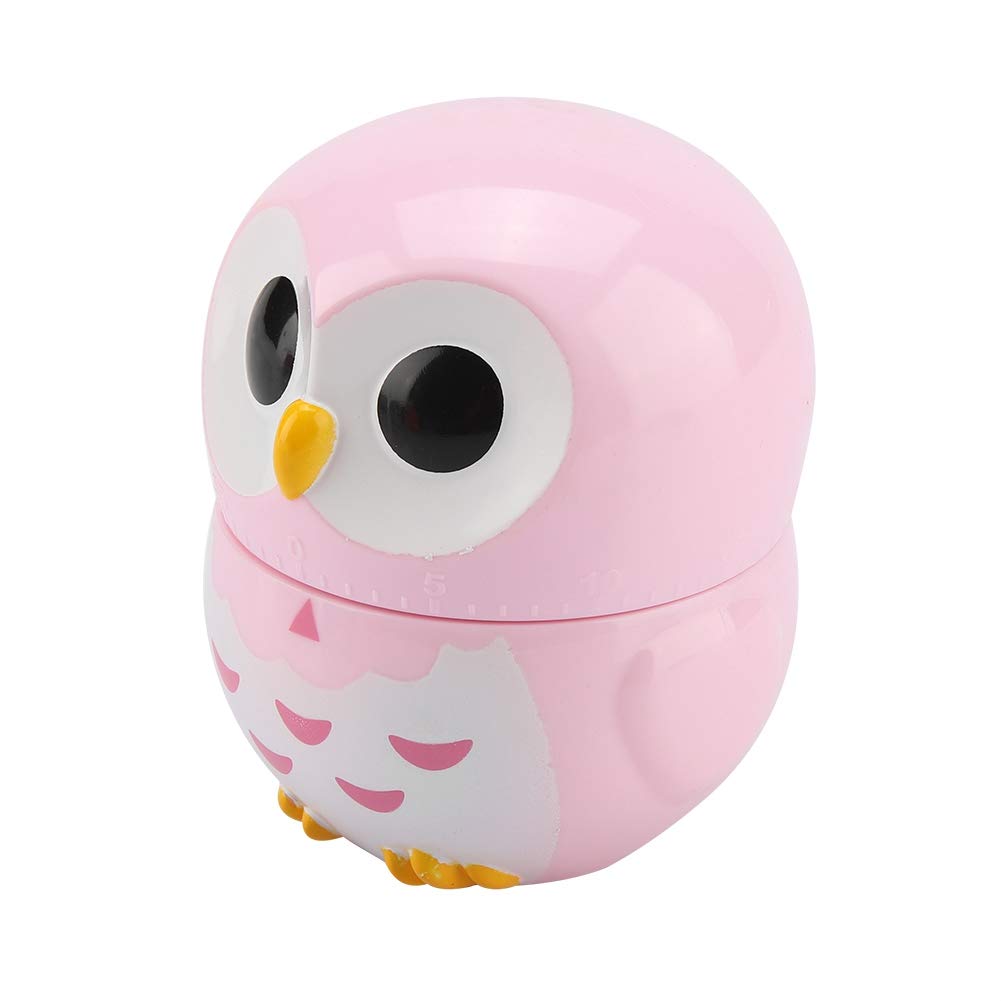 Kitchen Timer, Manual Cooking Timers Cute Owl Shape Timers for Cooking Mechanical Rotating Alarm with 60 Minutes