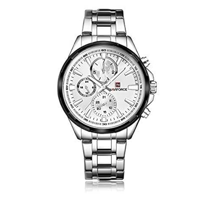 Latest 2019 Model Stainless Steel Heavy Wrist Watch for Men 9089 - Silver