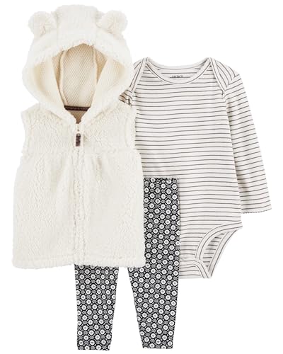 Carter's Baby Girls' 3 Piece Vest Little Jacket Set