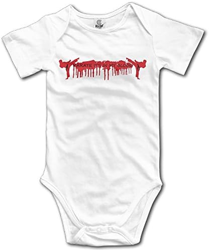 Karate It's In My Blood Baby Onesie Bodysuit Natural Organic Summer Novelty Unisex Boys Girls