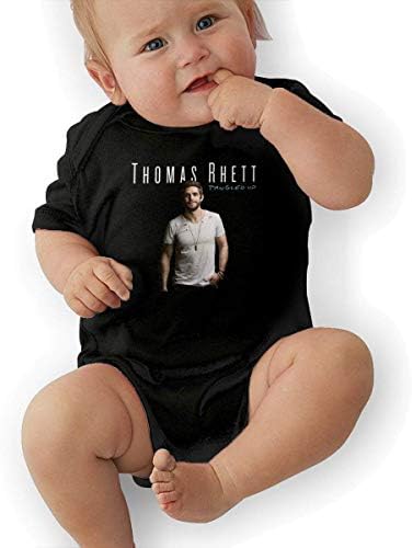sretinez Newborn Baby Thomas Rhett Tangled Up Romper Bodysuit Outfits Black