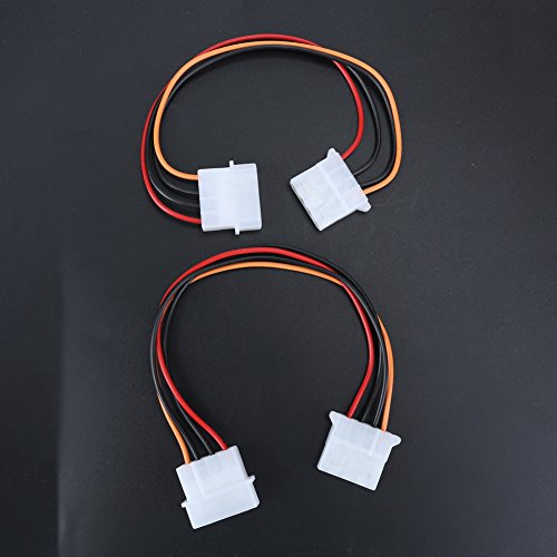 Vanpower 2Pcs Large 4Pin CPU Cooling Fan Extension Cable IDE HDD Extension Cable