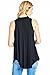 12 Ami Basic Solid Long Flowy Tank T-Shirt Tunic Black XL