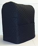 Quilted Kitchenaid 7 & 8 Quart Lift Bowl Stand Mixer Cover (Black)