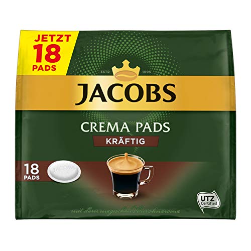 JACOBS Pads Crema kräftig 90 Getränke - 5x18 Kaffeepads Senseo kompatibel – Bild 3