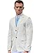 uxcell Man Notched Lapel Long Sleeves Single Breasted Blazer M Off White