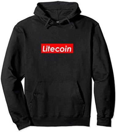 Unisex Litecoin Red Box Logo Hoodie 2XL Black