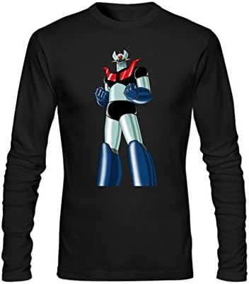 Extremen Men's Mazinger Z Long Sleeve O Neck t Shirt XL Black