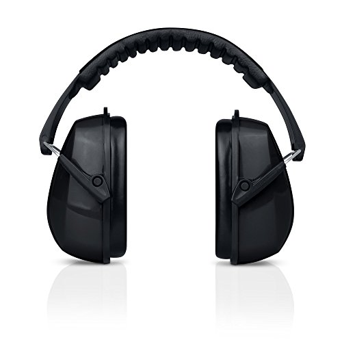 HearTek Earmuffs Hearing Protection with Travel Bag - Noise Canceling Ear Hearing Protection Defenders for Kids, Adults, Women, Children - Adjustable Protector Reduction Ear Muffs for Shooting - Blue