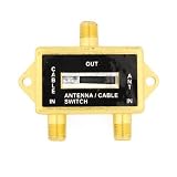 Cable N Wireless Gold Plated Coaxial A/B Switch for Splite TV Antenna HDTV Cable 2 Way Digital Optical Coax Splitter (US Seller)