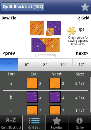 Quick & Easy Quilt Block Tool for Android - Thumbnail 5