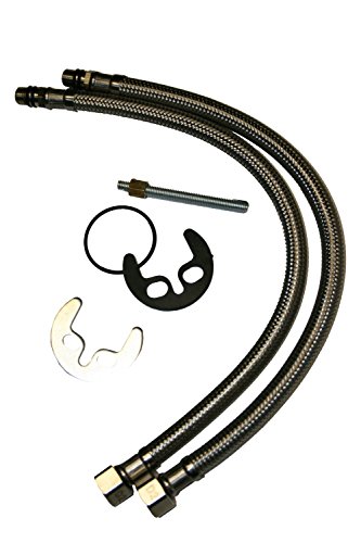 Kchenarmatur-Hochdruckarmatur-Einhebelmischer-Spltischarmatur-Hahn-mit-zwei-Flexschluchen-235-cm