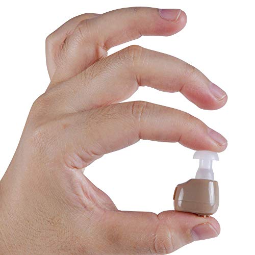 Personal Hearing Aid, in The Canal (ITC) in Ear Hearing Aid, FDA Approved with Replacement Domes and Batteries, Comfortable Design by Wellness Tree