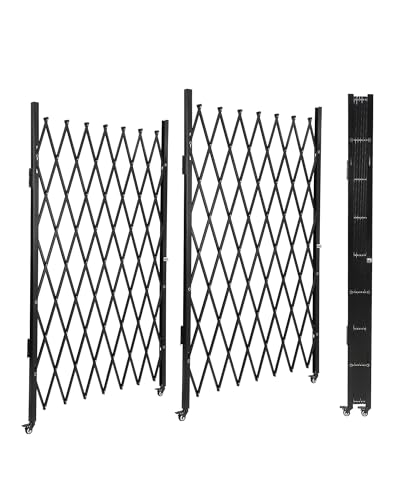 Double Folding Security Gate, 85" H x 150" W Flexible Expanding Security Gate,…