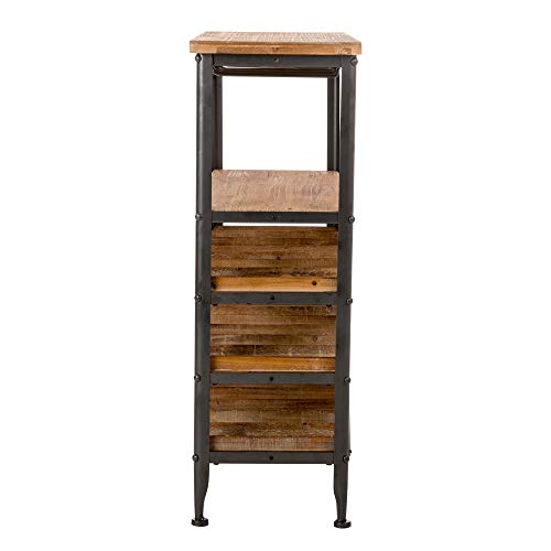 glitzhome Wood Wine Rack 5Tier Free Standing Floor Display Wine Rack