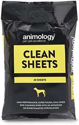 Animology Clean Sheets Dog Cleaning Wipes, Pack of 20