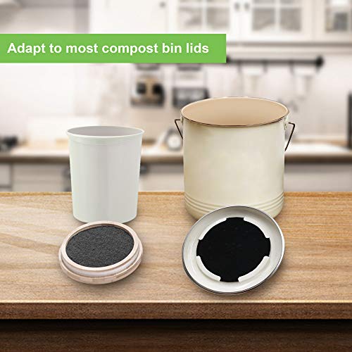 12 Pack Compost Bin Filters Extra Thick Activated Carbon Kitchen