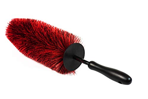 Maxshine PP-Short Handle Wheel Brush (Length 30cm) for Car Wheels Upholstery