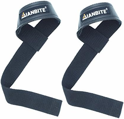 Lifting Wrist Straps, Weight Training Lift Straps Platform Weight Lifting Bodybuilding with Jianbite (Black)