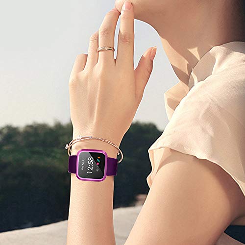 image for Cywulin TPU Screen Protector Case for Fitbit Versa Lite, Full Around P