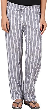 Antshrike Women Cotton Woven Pyjama Nightwear Pant -Grey.