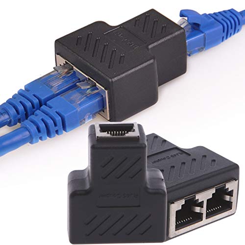 Itlovely 1 to 2 Ways LAN Ethernet Network Cable RJ45 Female Splitter Connector Adapter