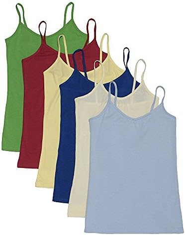 Anna Camisole Spaghetti Strap 6 Pack 6CAMI Small