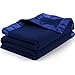 Utopia Bedding Fleece Blanket Queen Size Navy Soft Cozy Sateen Bed Blanket Microfiber