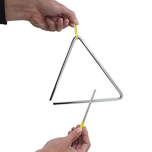 WINGONEER Musical Steel Triangle with Striker - 8 inch