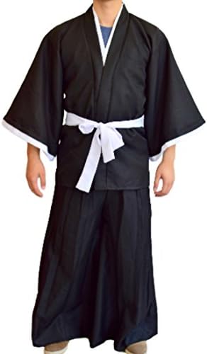 PEPUJP Adult Japan Cosplay Samurai Yukata Kendo Anime Character Bleach Rukia XXL Black