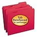 Smead File Folder, Reinforced 1/3-Cut Tab, Letter Size, Red, 100 per Box (12734)