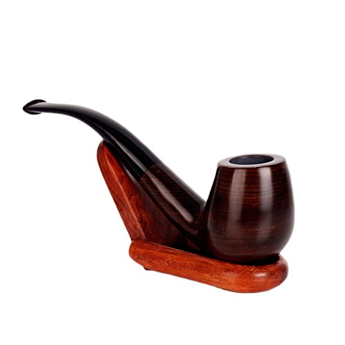 Home-organizer Tech Wooden & Resin Smoking Pipe Tobacco Pipe with Pipe Accessories True Man's Essential Fashion Decoration Choice (Wooden & Resin) - Thumbnail 2
