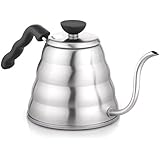 PremiaCasa Premium Stainless Steel Gooseneck Kettle for Drip Coffee or Tea, 1.2L