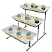 3 Tier Serving Tray Cake Stand Three Tiered Dessert Tray Food Server Display Rack White Plates