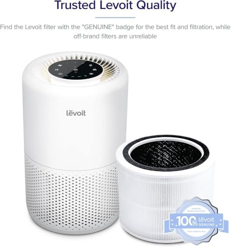 LEVOIT Core 200S-P Replacement Filter, Genuine Core 200S-RF Air Purifier Filters, Supports HEPA Sleep Mode, High-Efficiency Activated Carbon for Removal of Smoke, Odor, Allergens, Pollen, 1 Pack