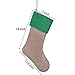 SATINIOR 6 Pieces Christmas Burlap Stockings Xmas Hanging Stockings Decorative Stocking Holders for Christmas Decor