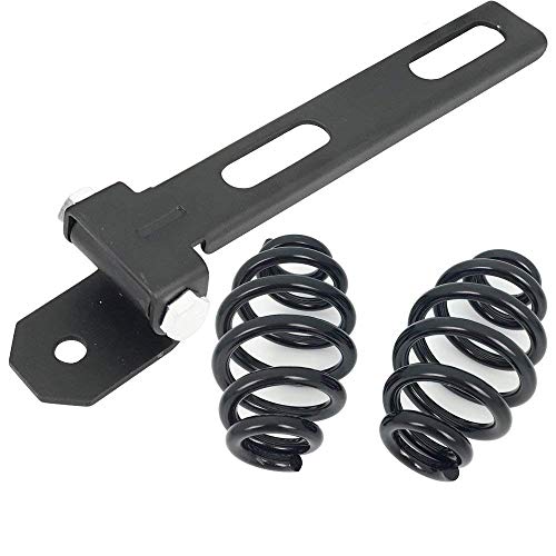 Black Leather Solo Seat 3" Spring Mounting Bracket Kit For Honda Yamaha Kawasaki Suzuki Sportster Bobber Chopper