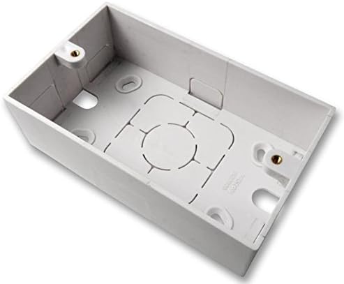 vision TC2 BACKBOX2G - VISION TECHCONNECT V2 DOUBLE-GANG SURFACE MOUNT UK BACKBOX WHITE Standard double-gang UK surface-mount backbox (pattress) 45mm deep **Includes 3-year onsite warranty (UK only)**