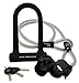 White Rock Gear Bike U Lock with Cable - Heavy Duty 16mm Bicycle Lock with 45