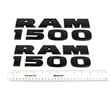 Exotic Store Brand New Pair of 2 Fit for Dodge Ram 1500 Black Trunk Fender Emblem Badges Lettering Nameplate Emblems