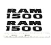 Exotic Store Brand New Pair of 2 Fit for Dodge Ram 1500 Black Trunk Fender Emblem Badges Lettering Nameplate Emblems