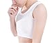 Breathable Super Flat Mesh Lesbian Tomboy Compression 3 Rows Clasp Chest Binders (Medium, White)