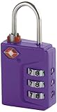 Travel Smart by Conair TSA 3-Dial Inspection Status Lock, Purple