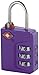 Travel Smart by Conair TSA 3-Dial Inspection Status Lock, Purple