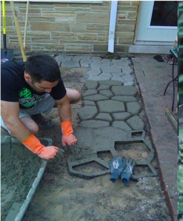 Votprof Concrete Molds, DIY Path Maker, Cement Molds for Walkways, Gardens, Backyard, Patio, Heavy-Duty Concrete Pavement Mold, Sturdy and Easy to Use - Thumbnail 7
