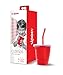 CuteSips Kids Drinking Cups Lids And Straws (By Sipoes TM ) -NEW PRODUCT - Big Red Cup In Small