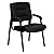 Flash Furniture Black Leather Guest/Reception Chair with Black Frame Finish